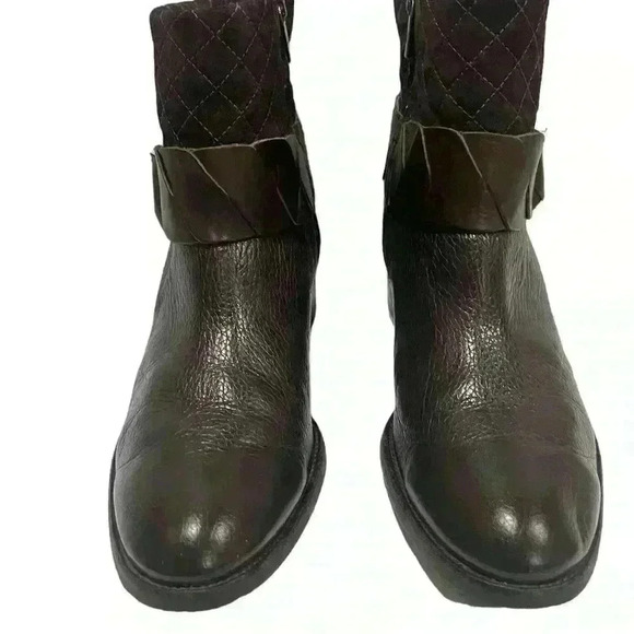 Brighton Johnny Women’s  Brown Woven Leather Booties Size 10 M - Picture 6 of 12